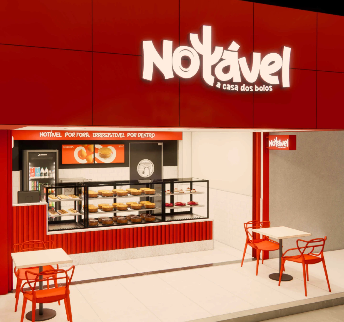 Renderização da fachada do projeto modelo Notável